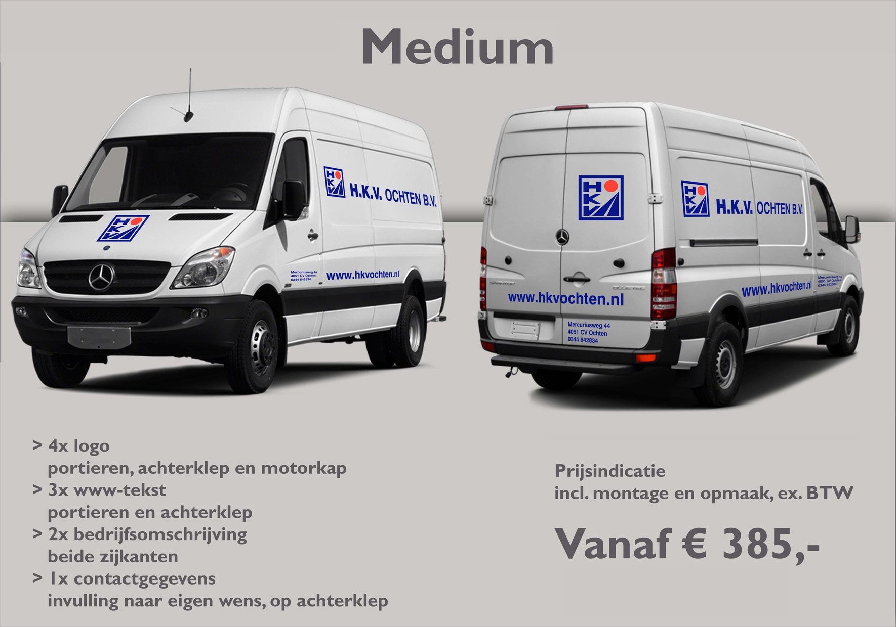 Beletteren personenauto van Uw Zorgcompaan